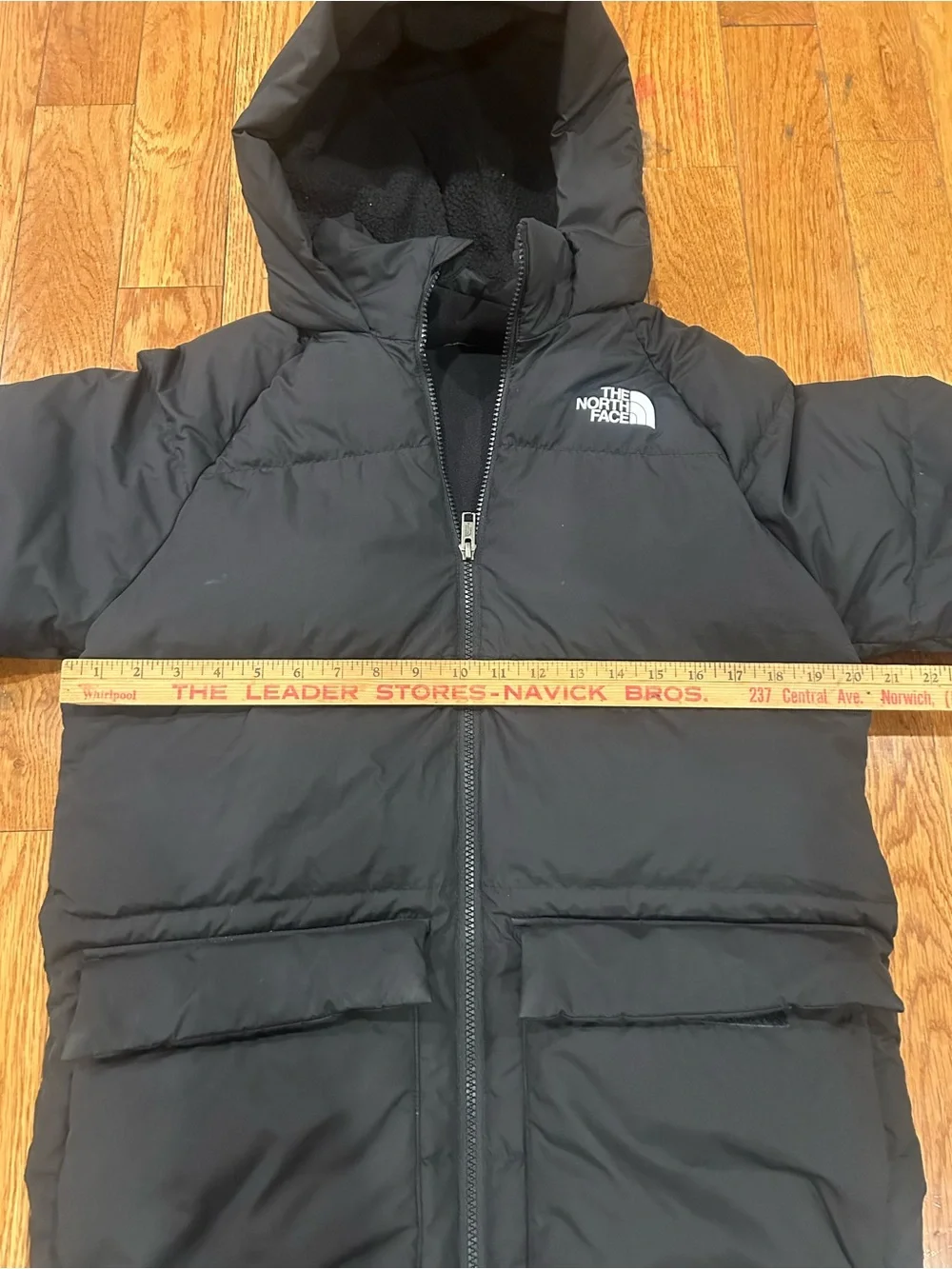The North Face Teen North Down Fleece-Lined Short Parka Jacket Black‎ XL 14/16⁠